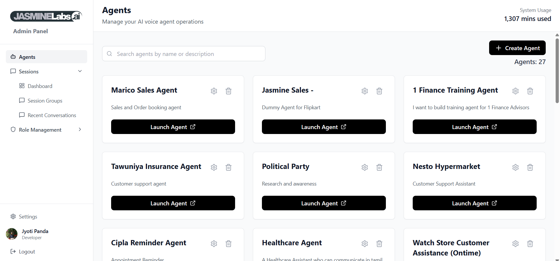Intelekt AI Admin Panel